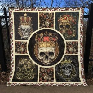 Skull Quilt Blanket Ver 63  Quilt
